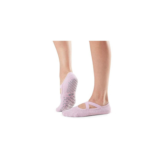 (S) Toesox Tavi Noir Chloe Grip Socks Barre Dance Yoga Pilates Ballet Sock - Dawn