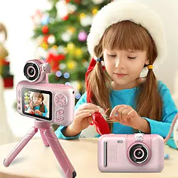 1080P Mini Digital Camera 4.0MP Pixels Selfie Camera Support 32GB TF Card Rechargeable Electronic Camera Christmas Stocking Stuffers Gift with Handheld Tripod Lightinthebox