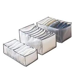 Jeans Compartment Storage Box Closet Clothes Drawer Mesh Separation Box Stacking Pants Drawer Divider Can Washed Home Organizer Lightinthebox