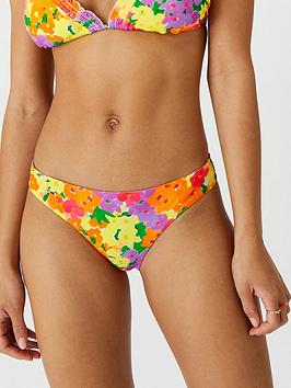 Accessorize Pop Floral Ruffle Bikini Briefs, Multi, Size 6, Women