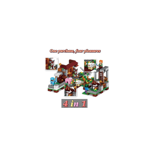 Creative Boys Handmade Craft Minecraft Building Blocks Model Building Kits My World War City 4 in 1 without box