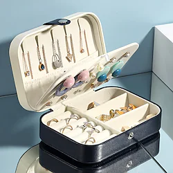 Portable Travel Mini Jewelry Box Leather Jewelry Ring Storage Box Storage Box Storage Box Storage Box For Girls Ladies Lightinthebox