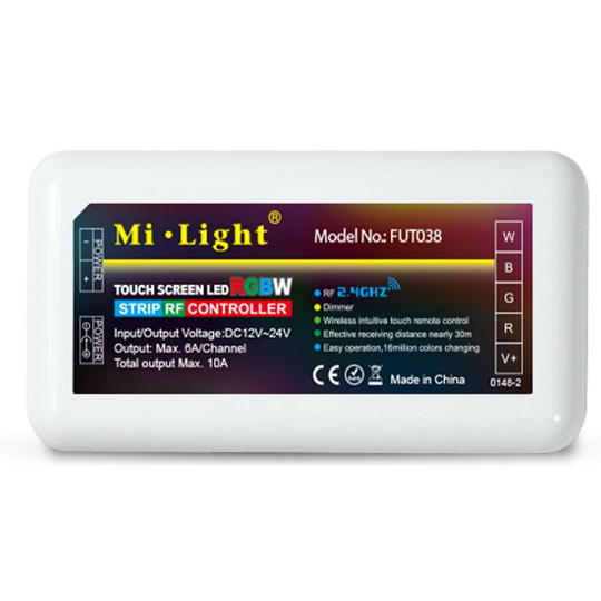 Mi.Light RGBW LED Strip Light Controller Receiver 4-Zone Box FUT038.RGBW Remote,B3 T3 Wall Panel and iBox2 Bridge Hub for Smartphone APP WiFi...