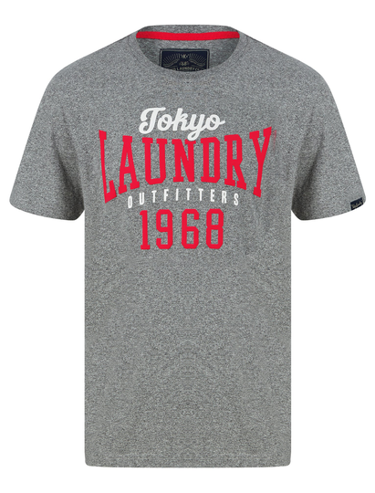 T-Shirts Search Motif Cotton Jersey Grindle T-Shirt in Light Grey - Tokyo Laundry / S - Tokyo Laundry
