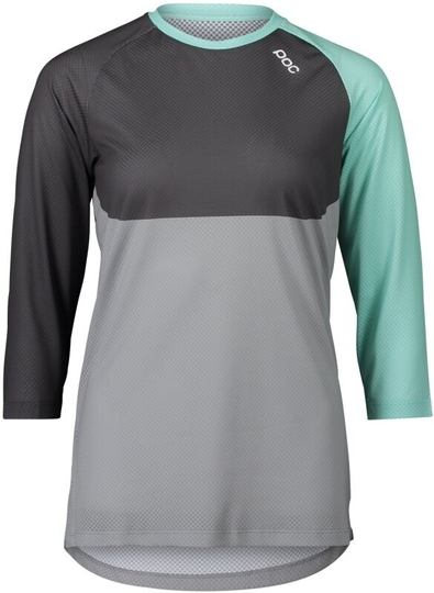 POC Women's Pure 3/4 Jersey LT Fluorite Green/Sylvanite Grey/Alloy Grey M
