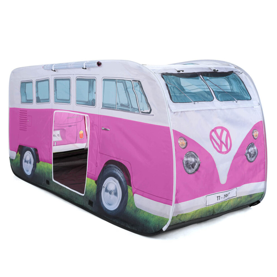 (Pink) Volkswagen Kids Camper Van Pop Up Tent