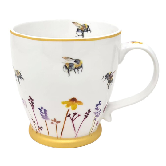 Fine China Breakfast Coffee Mug - Busy Bees