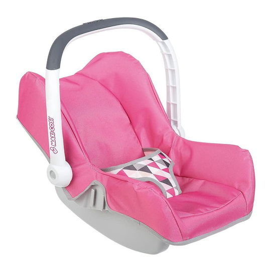 Smoby Maxi Cosy Car Seat for Dolls | Suitable for toys up to 42cm | Pretty design with a storage box in the back of seat | For kids age 3 - 10 years