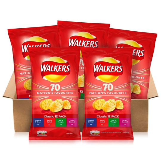 Walkers Classic Variety Crisps Box (60 Single Bags)