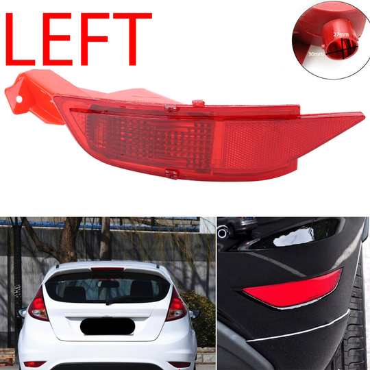 LHD Rear Side Left Bumper Reflector N/S Fog Light Len For Ford Fiesta