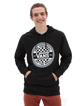 Vans Circled Checker Pullover Hoodie - Black, Black, Size Xl, Men