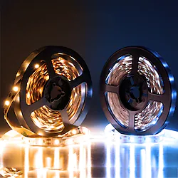LED Light Strips USB Interface or AA Battery Box Power Supply Flexible 2835 SMD Per Meter 60 LEDs 8mm Warm White Cold White 5V LED Light Strip Lightinthebox