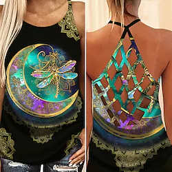 Women's Tank Top Cut Out Fashion Green Yoga Fitness Gym Workout Top Sleeveless Sport Activewear Breathable Quick Dry Comfortable Stretchy Lightinthebox