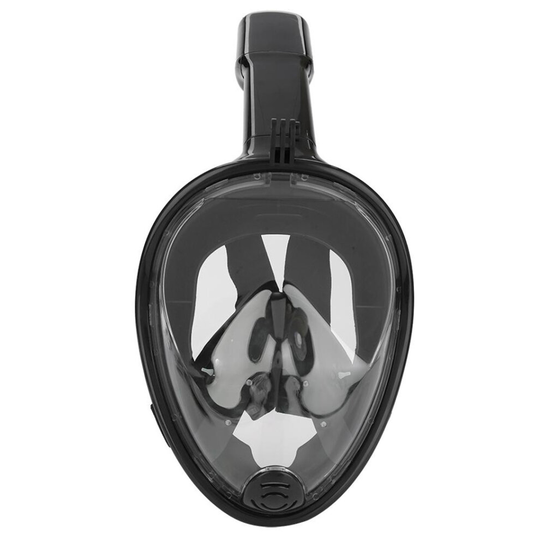 (Black, L/XL) Snorkel Face Mask Swimming Scuba Set Full Anti-Fog Diving For Gopro Kid Adult