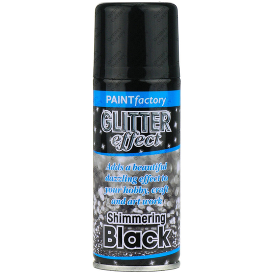 Black Glitter Spray Paint 200ml