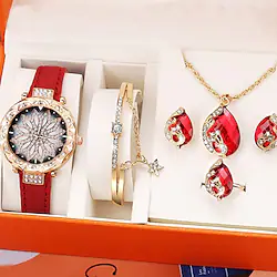 Quartz Watch for Women Analog Quartz Stylish Glitter Fashion Elegant Creative Rhinestone Titanium Alloy Stainless Steel PU Leather Romantic Series Cartoon Series Fashion Lightinthebox