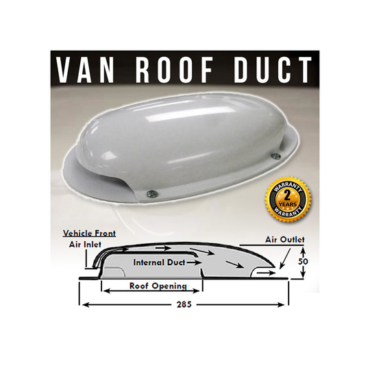 AVT Van Roof Vent Air Passive Extractor Duct WHITE