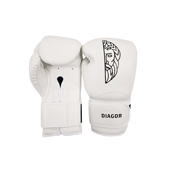 Diagor Olympic Boxing Gloves 14oz White - MMA, Muay Thai, Training