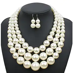 Jewelry Set trinity necklace For Women's Pearl Party Wedding Special Occasion Pearl / Casual / Daily Lightinthebox