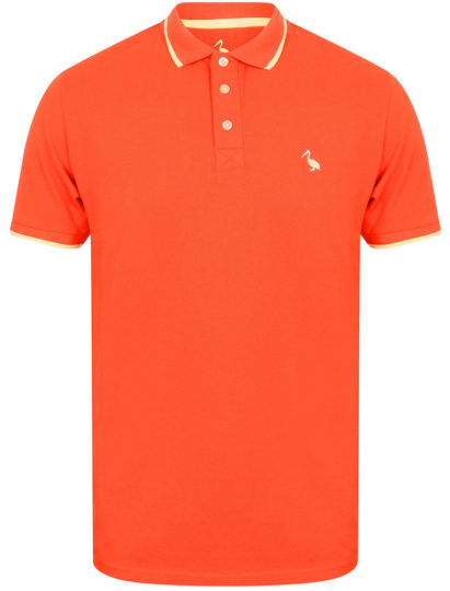 Polo Shirts Baser Cotton Pique Polo Shirt In Paprika - South Shore / S - Tokyo Laundry
