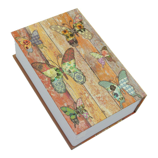(Colorful Butterfly) Cash Money Storage Lock Book Safe Box Case