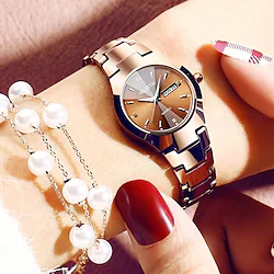 Wrist Watch Quartz Watch for Women Analog - Digital Quartz Stylish Fashion Luxury Waterproof Calendar Luminous Metal Alloy / Noctilucent Lightinthebox