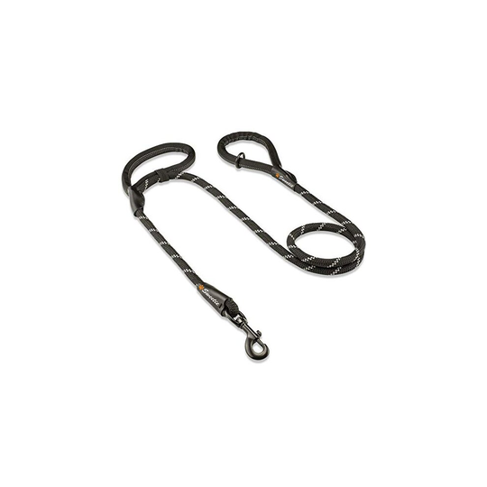 Sweetie Rope Dog Lead - Strong Leash Black with 2 Comfortable Padded Handles 5 FT for Medium & Large Size Pets - Reflective, Weather Resistant & O-Rin