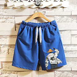 Inspired by One Piece Monkey D. Luffy Beach Shorts Board Shorts Back To School Anime Harajuku Graphic Kawaii Shorts For Men's Women's Unisex Adults' Hot Stamping 100% Polyester Lightinthebox
