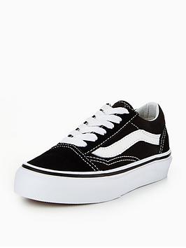 Vans Old Skool Childrens Unisex Trainers-Black/White