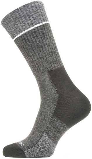 Sealskinz Solo QuickDry Mid Length Sock Black/Grey L