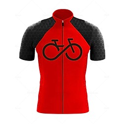 21Grams Men's Cycling Jersey Short Sleeve Bike Top with 3 Rear Pockets Mountain Bike MTB Road Bike Cycling Breathable Quick Dry Moisture Wicking Reflective Strips White Black Green Graphic Polyester Lightinthebox