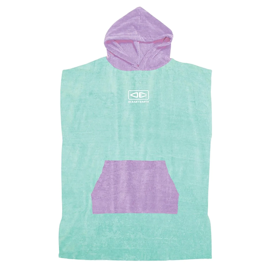 Ocean And Earth Youth Hooded Poncho - Mint