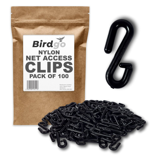 Birdgo 100 Plastic Net Hooks for Access or Repair (Bird Control Netting)