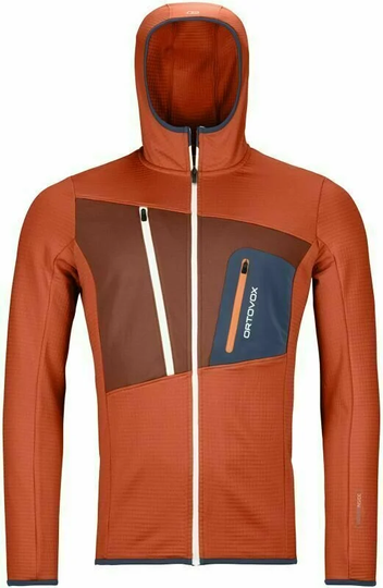 Ortovox Outdoor Hoodie Fleece Grid M Desert Orange L