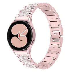 Smart Watch Band for Samsung Galaxy Watch 4 40/44mm Watch 4 Classic 42/46mm 20mm Stainless Steel Rhinestone Smartwatch Strap Bling Diamond Rugged Metal Band Replacement Wristband Lightinthebox