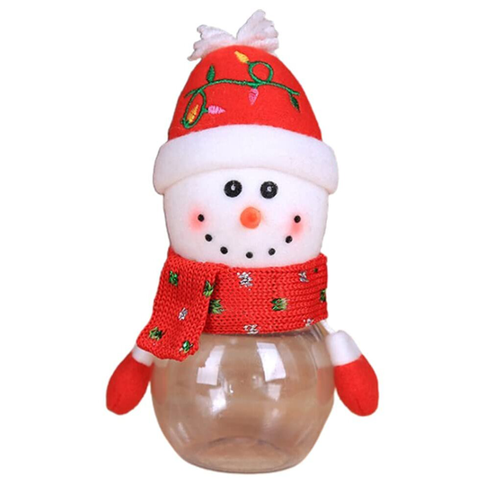(Snowman, 10PCS) Christmas Candy Jar Storage Bottle Santa Bag Xmas Sweet Box Kids Gift Pack