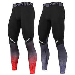 Men's Running Tights Leggings Compression Pants Compression Clothing Athletic Athleisure Spandex Breathable Quick Dry Moisture Wicking Fitness Gym Workout Running Sportswear Activewear Color Block Lightinthebox
