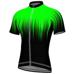 21Grams Men's Cycling Jersey Short Sleeve Bike Jersey Top with 3 Rear Pockets Mountain Bike MTB Road Bike Cycling Breathable Quick Dry Moisture Wicking Soft Green Gradient Polyester Spandex Sports Lightinthebox