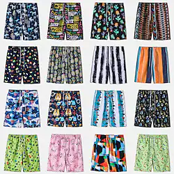 Men's Swim Shorts Swim Trunks Board Shorts Drawstring Elastic Waist Graphic Comfort Breathable Short Casual Holiday Beach Streetwear Stylish 1 2 Lightinthebox