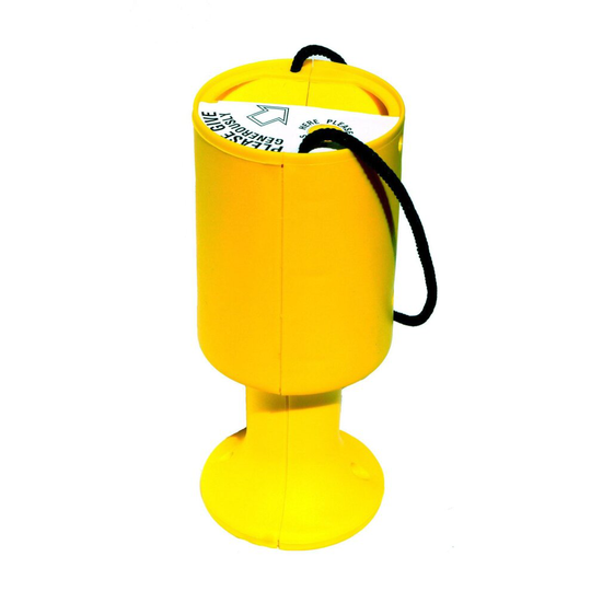 Round Charity Money Collection Box - Yellow