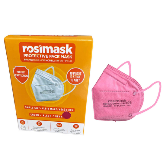 (Pink) Childrens FFP2 Disposable Face Masks - Box of 10