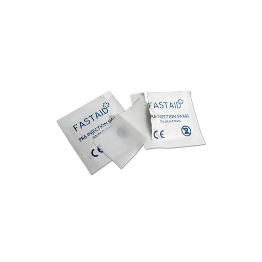 Fast Aid Pre Injection Swabs 70% Alcohol Wipes Box of 100
