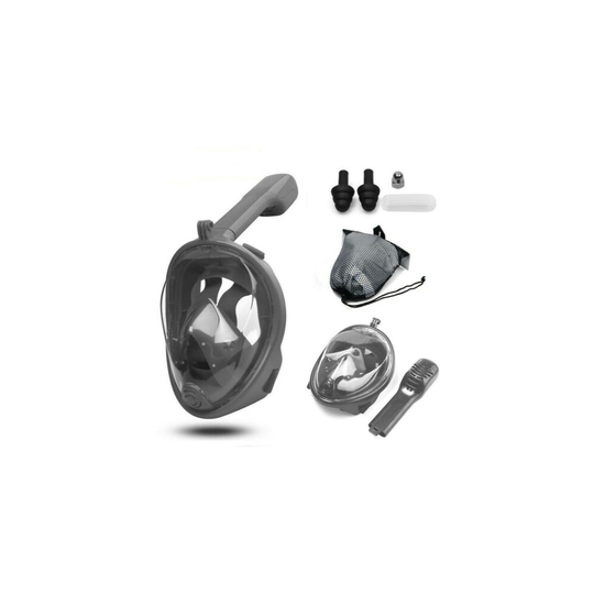 (Black, S/M) Snorkeling Mask Scuba Snorkeled Mask Anti-fog Swim