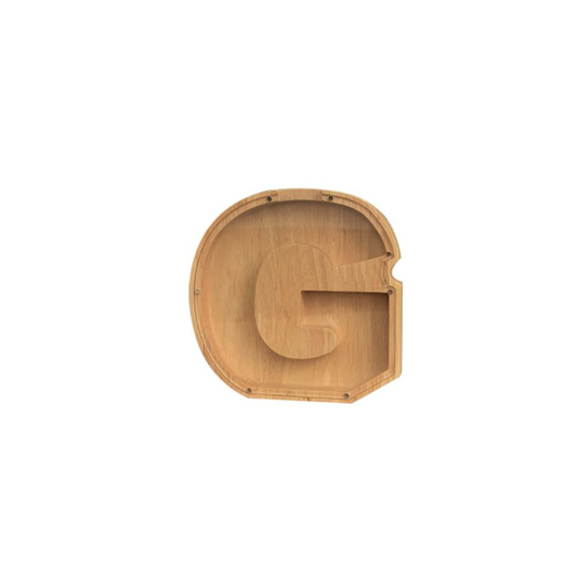 (G) Wooden Letter Piggy Bank English Alphabet Coin Money Storage Boxes Xmas Gifts Birthday Gifts