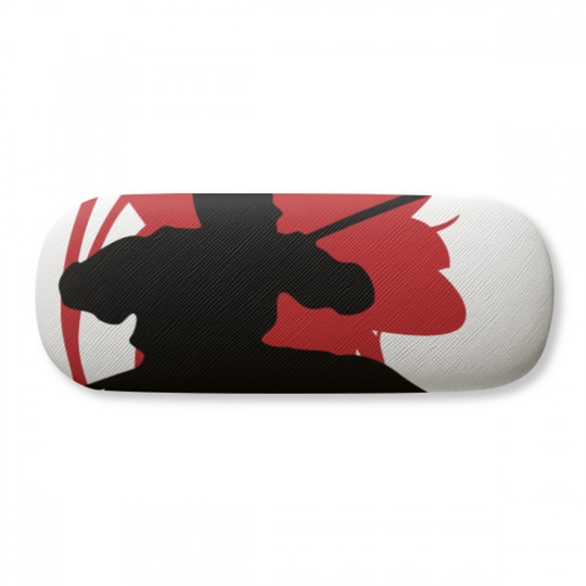 Japan Samurai Sakura Outline Asia Glasses Case Eyeglasses Hard Shell Storage Spectacle Box