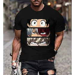 Inspired by My Hero Academia Boko No Hero Bakugou Katsuki Shoto Todoroki Deku T-shirt Cartoon Manga Anime Classic Retro Vintage T-shirt For Men's Adults' Hot Stamping 100% Polyester Lightinthebox
