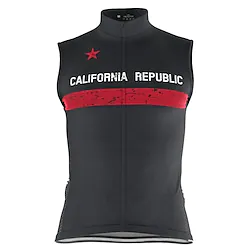 21Grams Men's Cycling Vest Short Sleeve Mountain Bike MTB Road Bike Cycling Black California Republic Bike Breathable Quick Dry Moisture Wicking Reflective Strips Back Pocket Polyester Spandex Sports Lightinthebox