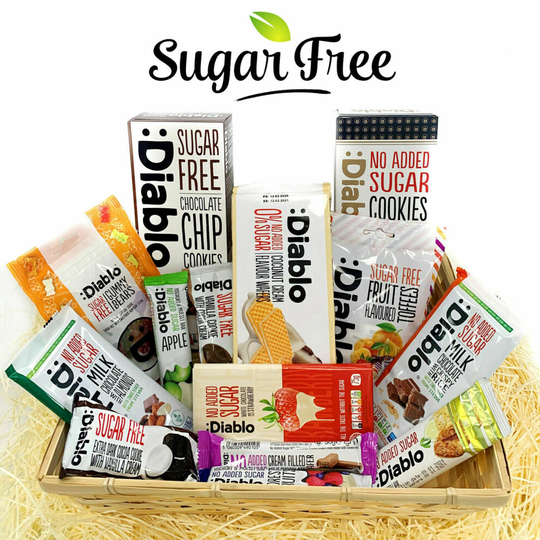 Diablo Diabetic Sugar Free Gift Hamper Box Sweets Gummy Cookies Bars