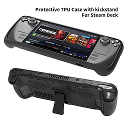 Protective Case for Steam Deck, TPUPC Protector Grip Case with Kickstand, Shock-Absorption, Non-Slip Anti-Scratch Design Skin Accessories for Valve Steam Deck Lightinthebox