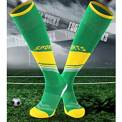 Athletic Sports Socks 1 Pair Long Men's Socks Breathable Quick Dry Moisture Wicking Comfortable Non-slipping Gym Workout Football / Soccer Running Jogging Soccer Sports Stripes Letter Number Lightinthebox